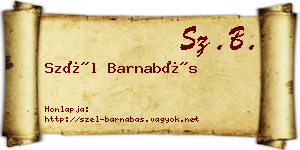Szél Barnabás névjegykártya