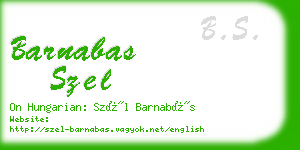 barnabas szel business card